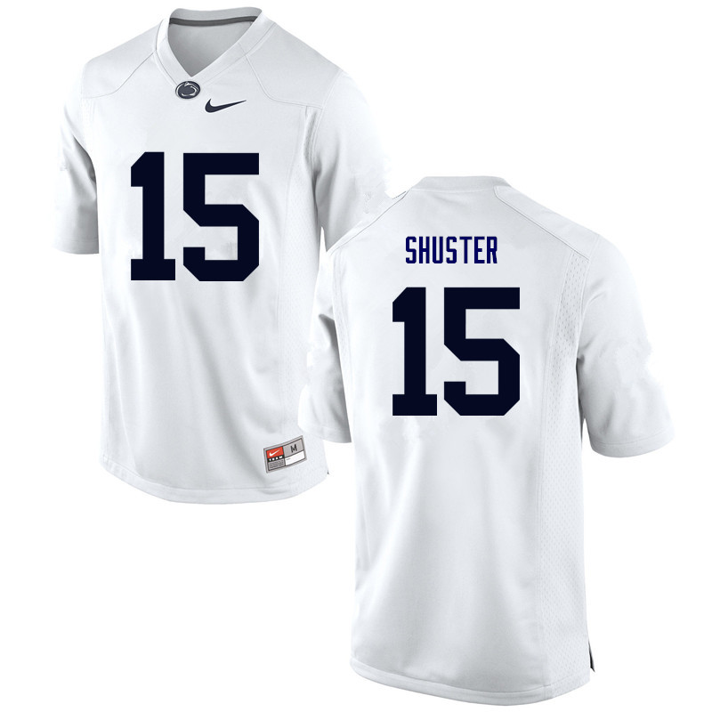 Men Penn State Nittany Lions #15 Michael Shuster College Football Jerseys-White